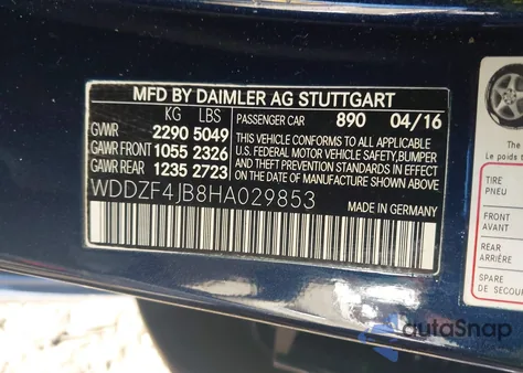 2017 Mercedes-Benz E 300 из США, поврежденный, VIN WDDZF4JB8HA029853